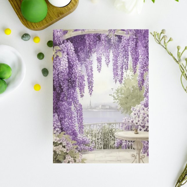 Caderno Espiral Quaint Cottage com Lilacs (Criador carregado)