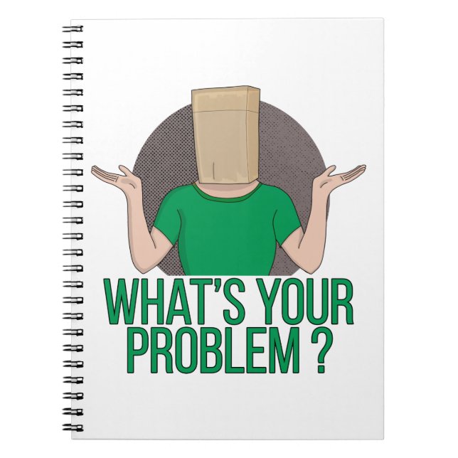 Caderno Espiral Qual é o seu problema? (Frente)