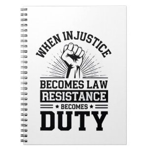 Caderno Espiral Quando A Injustiça Se Torna Resistência À Lei Torn