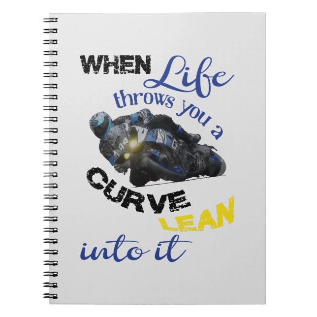 Caderno Espiral Quando a vida te dá uma curva (Frente)