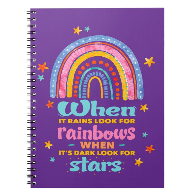 Caderno Espiral Quando Chover Procure Os Arcos-Chuva (Frente)
