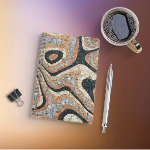 Caderno Espiral Quartzo Abstrato Vintage Pedra Natural