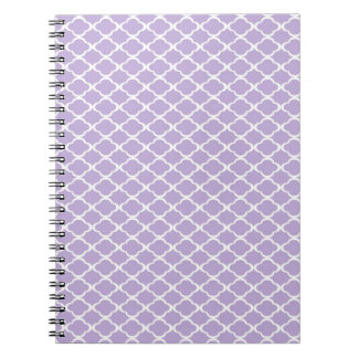 Caderno Espiral Quatrefoil roxo