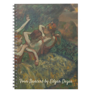 Caderno Espiral Quatro Dançarinas de Edgar Degas, Arte Fino de Bal