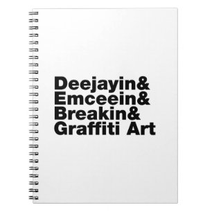 Caderno Espiral Quatro elementos de Hip Hop