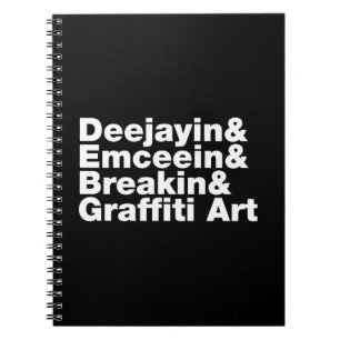 Caderno Espiral Quatro elementos de Hip Hop