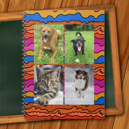 Caderno Espiral Quatro Modelos de Fotos Escolas de Arte Abstrata