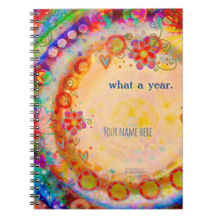 Caderno Espiral Que ano de inspirividade personalizada colorida