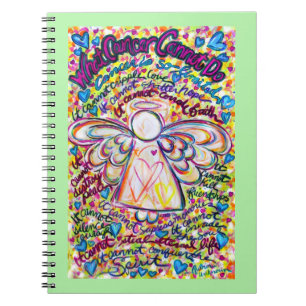 Caderno Espiral Que Cancer Não Pode Fazer Anjo Diário Art Notebook