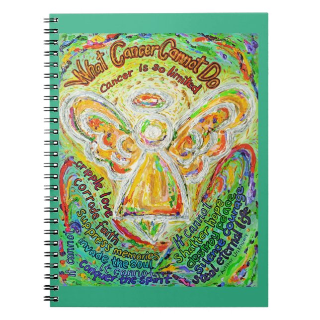 Caderno Espiral Que Cancer Não Pode Fazer Diário De Notebook Angel (Frente)