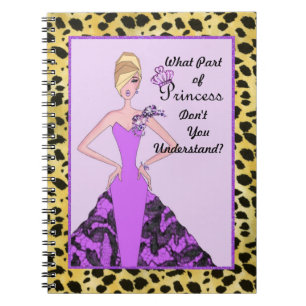 Caderno Espiral Que parte da princesa você não entende? Notebo