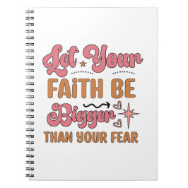 Caderno Espiral Que Sua Fé Seja Maior Que Seu Medo