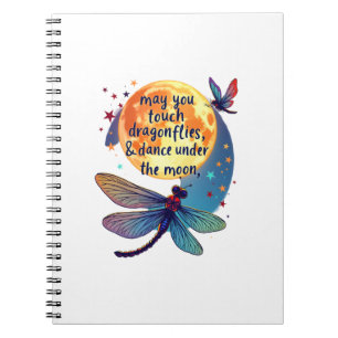 Caderno Espiral Que Você Toque Libélulas E Estrelas Dançar Com Fai
