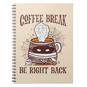 Caderno Espiral Quebra de Café - Tema do Halloween