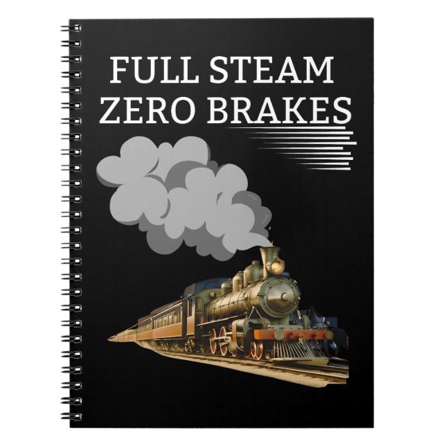 Caderno Espiral Quebras de vapor zero de cheio (Frente)