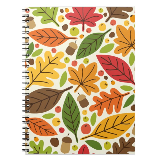 Caderno Espiral Queda do outono - Colheita de Ação de Graças (Frente)