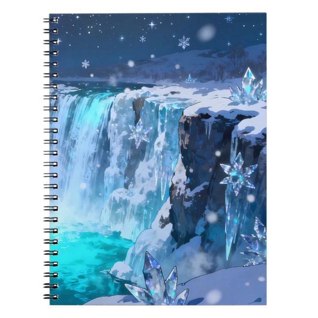Caderno Espiral Quedas de Cristal Congelado (Frente)
