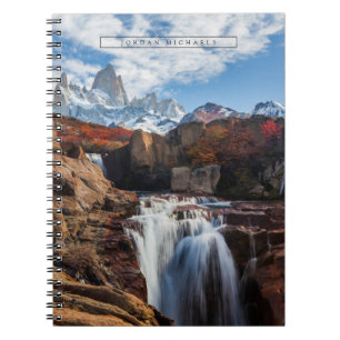 Caderno Espiral Quedas   Fitz Roy Mountain, Argentina