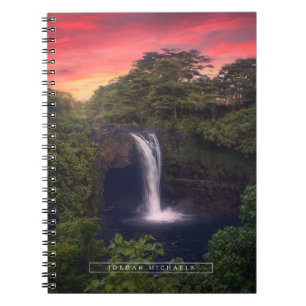Caderno Espiral Quedas Rainbow Falls, Hilo, Havaí