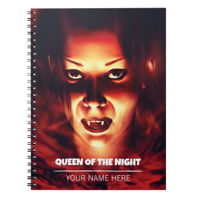 Caderno Espiral Queen of the Night. Vampire woman (Frente)
