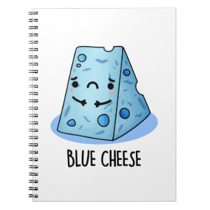 Caderno Espiral Queijo Azul Piada Divertida de Comida