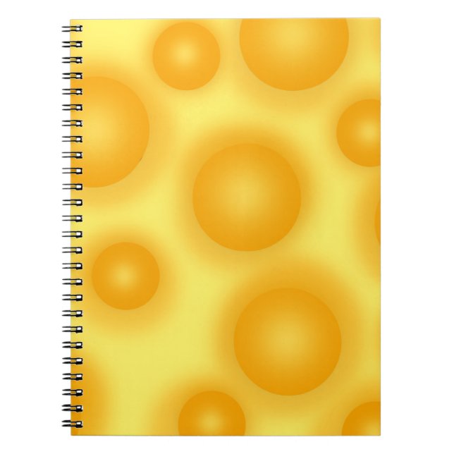Caderno Espiral Queijo suíço amarelo (Frente)