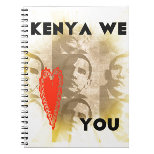 Caderno Espiral Quênia Nós Te Amoramos