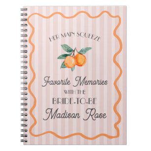Caderno Espiral Querida Pink Main Squeeze Memórias Favoritas Noiva