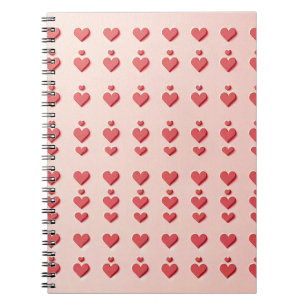 Caderno Espiral Querida Rosa: Corações Vermelhos Adoráveis