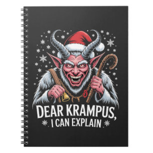 Caderno Espiral Querido Krampus, posso explicar Papais noeis de Na