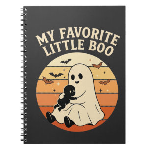Caderno Espiral Querido Pequeno Boo Fantasma de Halloween Bebê Ret