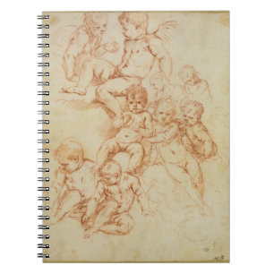 Caderno Espiral Querubins, início do século XVII (giz vermelho n