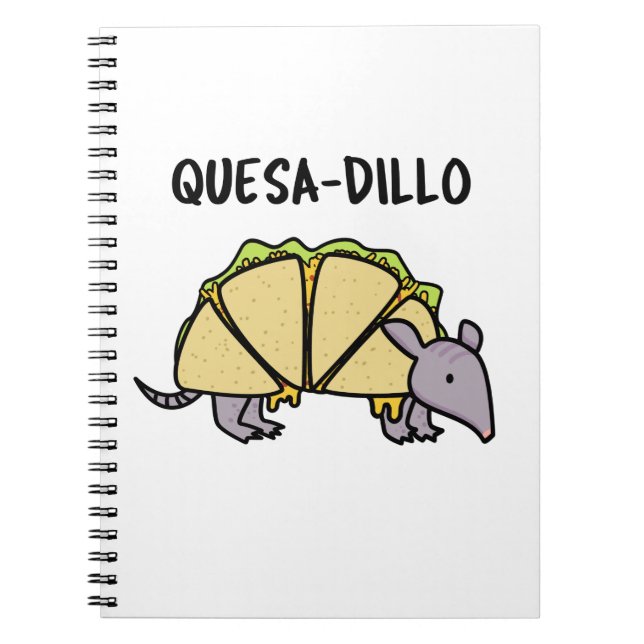 Caderno Espiral Quesa-Dillo Piada Engraçada de Quesadilla (Frente)