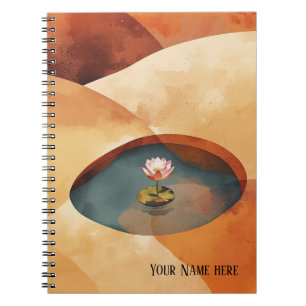Caderno Espiral Quietude Interior – Arte de Meditação Abstrata de 