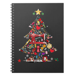 Caderno Espiral Quilter Merry Christmas Árvore de Retalhos de Nata