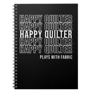 Caderno Espiral Quilters Encantados Engraçados Jogam Com Tecido