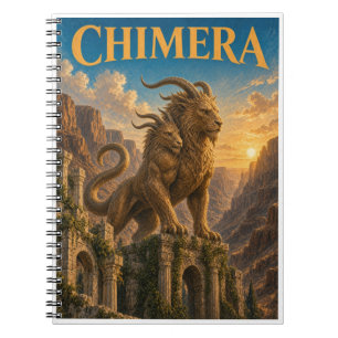 Caderno Espiral Quimera, Monstro de Fantasia Gótica