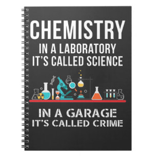 Caderno Espiral Químico da Química da Criminalidade da Garagem d