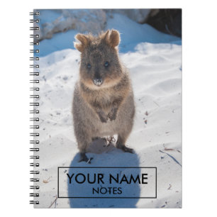 Caderno Espiral Quokka Personalizada Na Praia