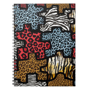 Caderno Espiral RAB Rockabilly Animal Print Quebra-cabeça