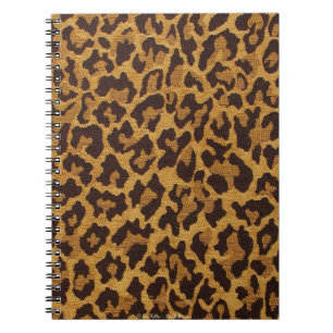 Caderno Espiral RAB Rockabilly Leopard Print Brown Dourado