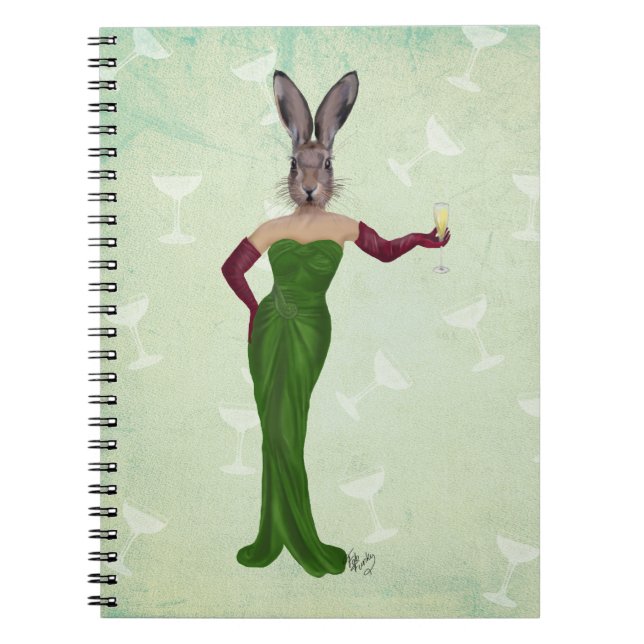 Caderno Espiral Rabbit Green Sress 3 (Frente)
