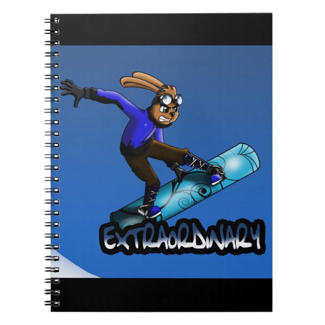 Caderno Espiral Rabbit Snowboarder (Frente)