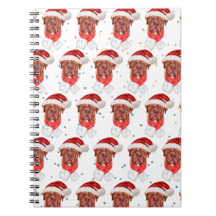 Caderno Espiral Raça de Cão Mastim Francês Natal