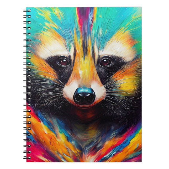 Caderno Espiral Raccoon Animal Discovery Adventure Planet (Frente)