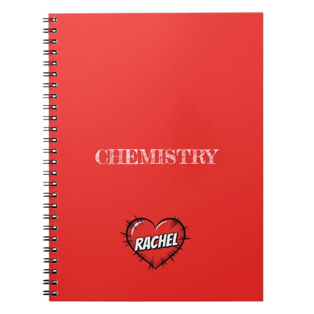 Caderno Espiral Rachel Red (Frente)