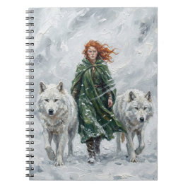 Caderno Espiral Radiant Peace Dove Lantern Imbolc Snowdrops Art