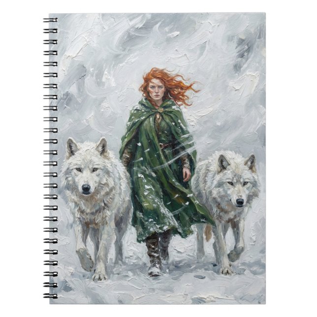 Caderno Espiral Radiant Peace Dove Lantern Imbolc Snowdrops Art (Frente)