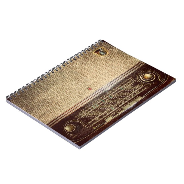 Caderno Espiral Rádio do vintage (Left Side)