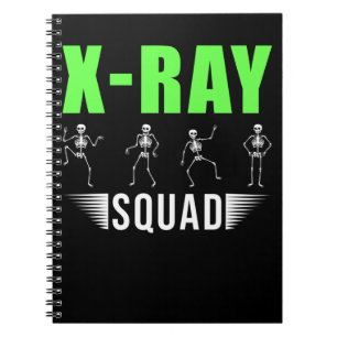 Caderno Espiral Radiologia Xray Skeletons Funny Radiologista Squad